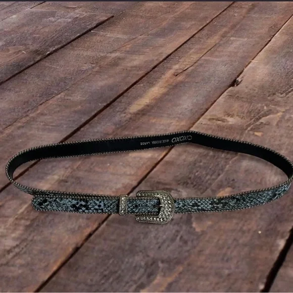 Vintage 2000s Y2K Western Jewel Studded Belt - Picture 3 of 5